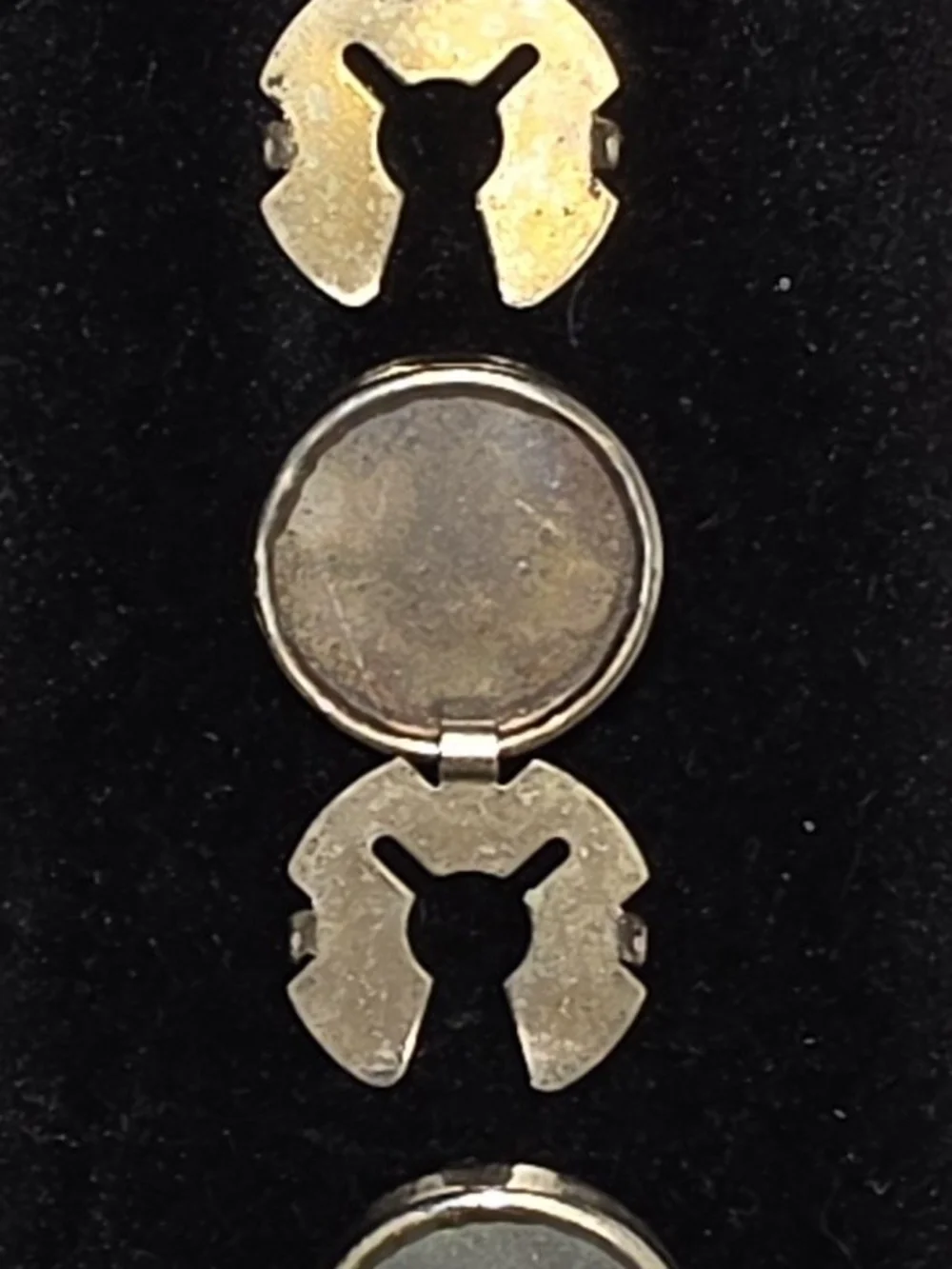 Vintage Sterling Silver Turquoise Bear Paw Button Set(5) - Blue